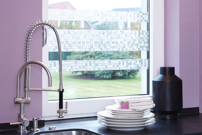 d-c-fixÂ® Static Cling Window Film Stripe Globe