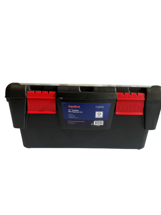 SupaTool Toolbox With Organiser Lid 16"