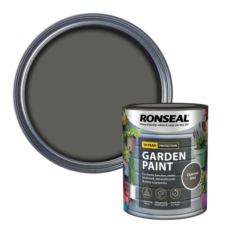 Ronseal Garden Paint 750ml Charcoal Grey