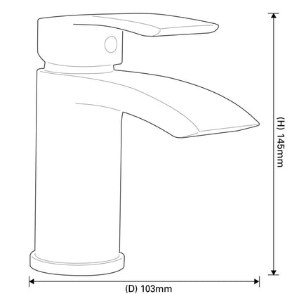 SP Aero Curve Basin Mixer Tap