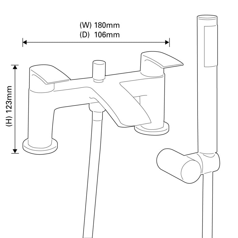 SP Aero Curve Bath Shower Mixer Tap