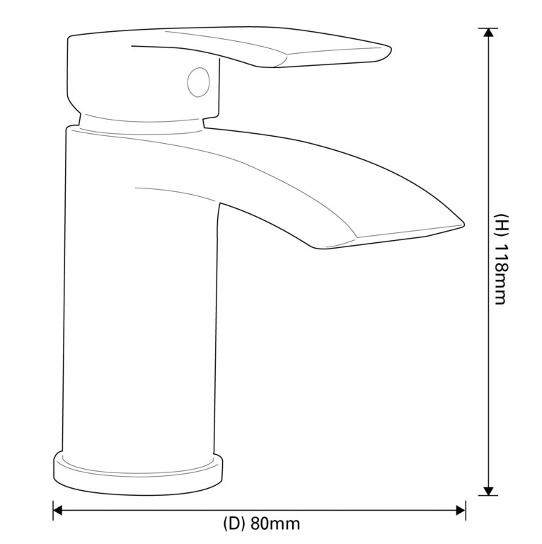 SP Aero Curve Cloakroom Basin Mixer Tap