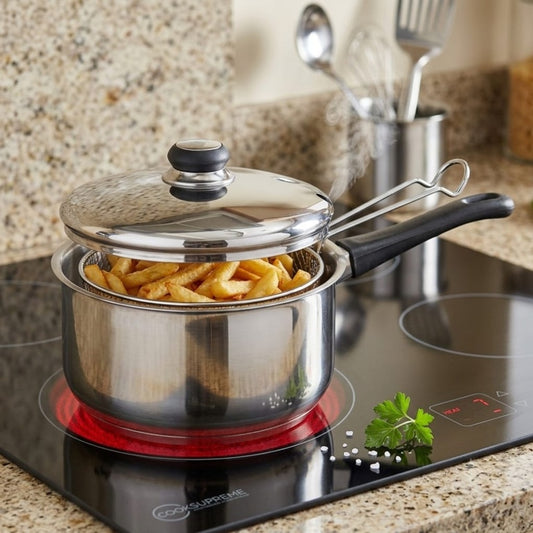 Supreme Chip Pan With Lid Stainless Steel 20cm