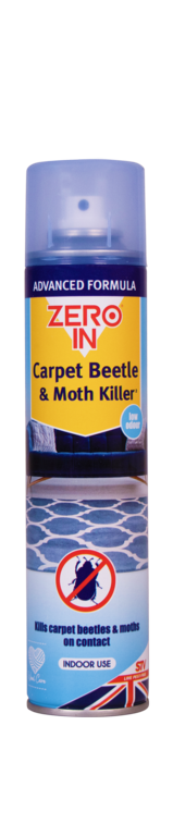 Zero In Carpet Beetle & Moth Killer 300ml Aerosol