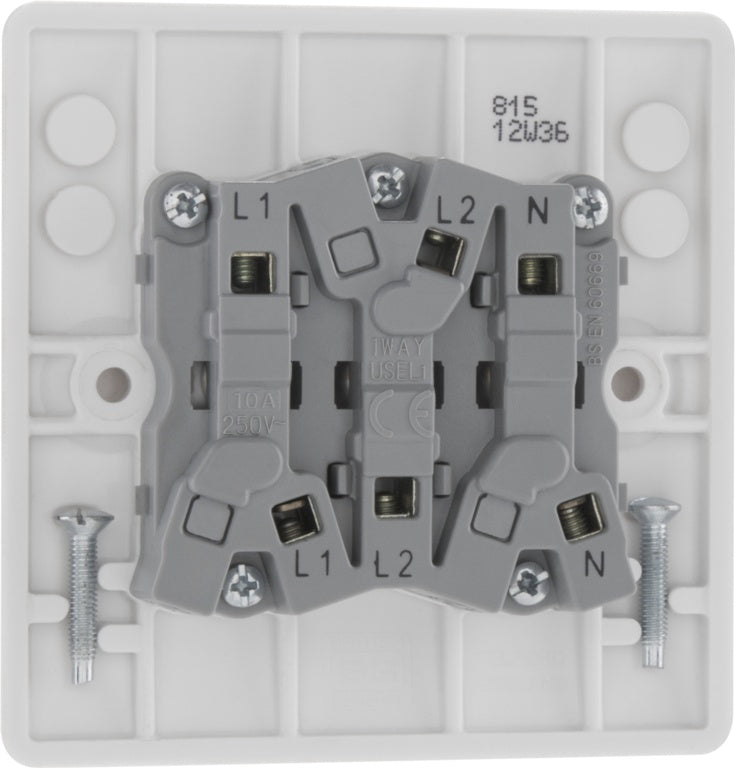 NEXUS Round Edge Triple Pole Fan Isolator White