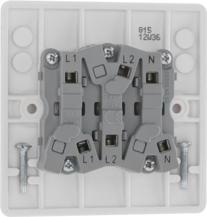 NEXUS Round Edge Triple Pole Fan Isolator White