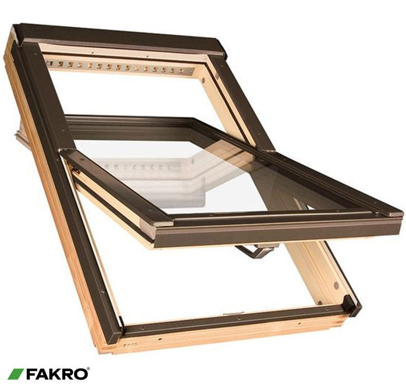 Fakro Pine Centre Pivot Window 55 x 98cm