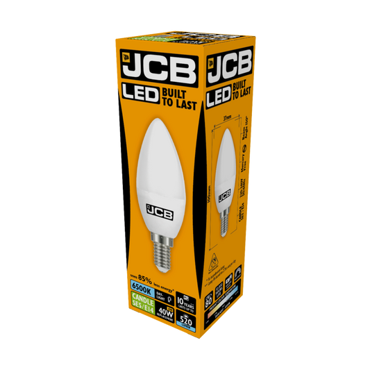 JCB LED Candle 470lm Opal 6w E14 6500k