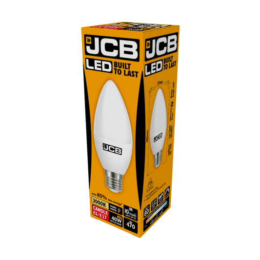 JCB LED Candle 470lm Opal 6w E27