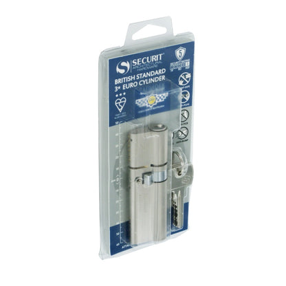 Smiths Locks 3* Star Euro Nickel Cylinder