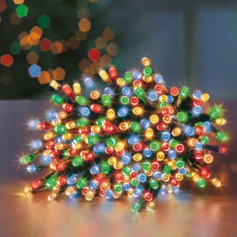 Premier 200 LED Multi Action Supabrights With Timer Multi/Green