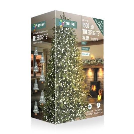 Premier 1500 LED Multi Action Treebrights With Timer White/Green