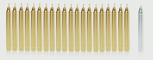 Premier Mini Candles 20x10 Gold And Silver