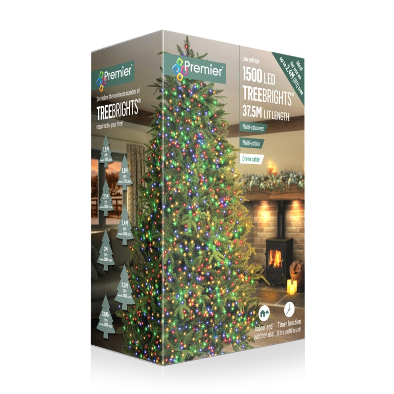 Premier 1500 LED Multi Action Treebrights With Timer Multi/Green