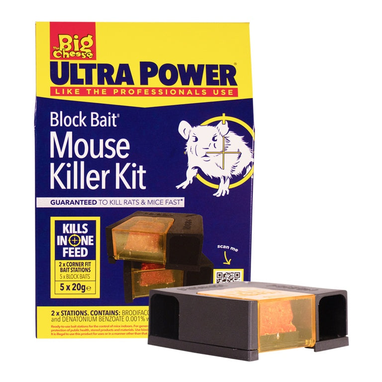 The Big Cheese Ultra Power Block BaitÂ² Mouse Killer Kit