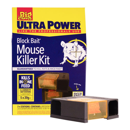 The Big Cheese Ultra Power Block BaitÂ² Mouse Killer Kit
