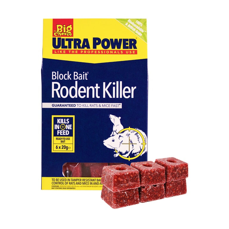 The Big Cheese Ultra Power Block Bait Rat KillerÂ² Station Refills