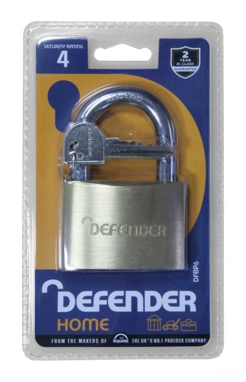 Defender Brass Padlock Branded