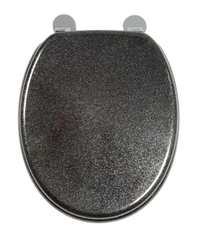 Croydex Flexi-Fix Toilet Seat Quartz Black