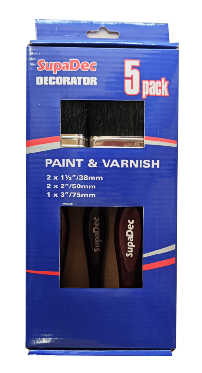 SupaDec Paint & Varnish Brush Set 5 Piece