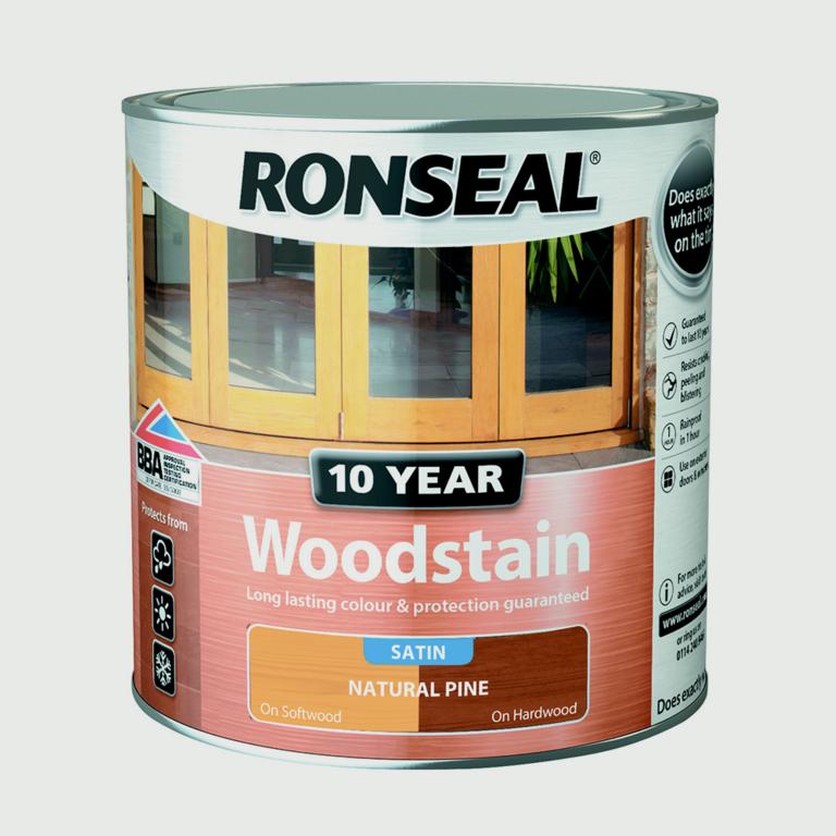Ronseal 10 Year Woodstain Satin 250ml Natural Pine