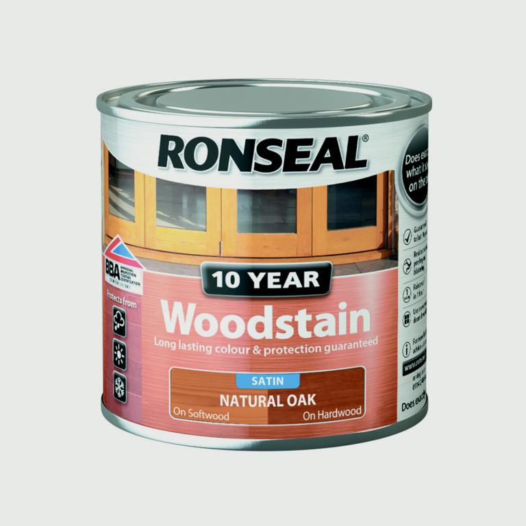 Ronseal 10 Year Woodstain Satin 750ml Natural Oak