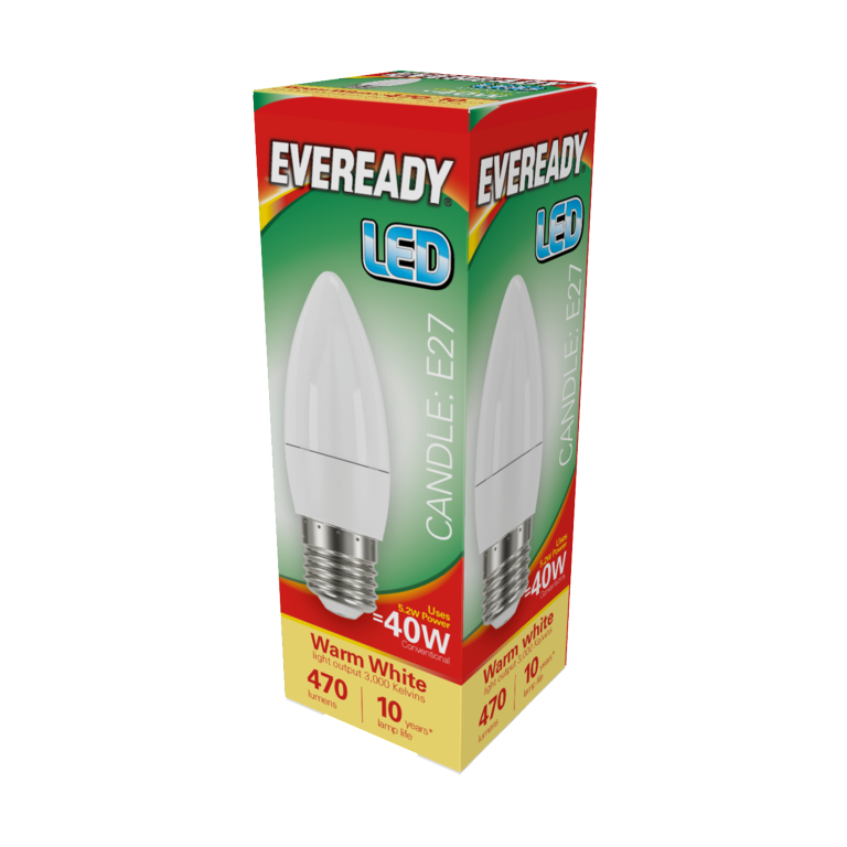 Eveready LED Candle 6W 470lm Warm White 3000k E27