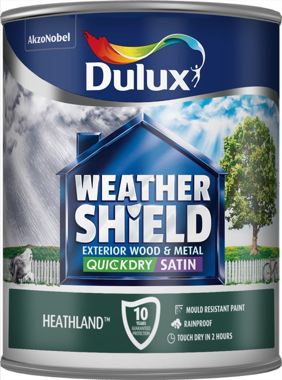 Dulux Weathershield Quick Dry Satin 750ml Heathland
