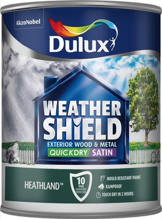 Dulux Weathershield Quick Dry Satin 750ml Heathland