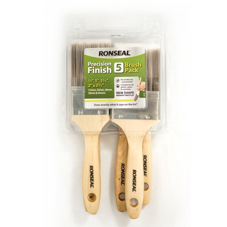 Ronseal Precision Finish Brush Pack 5