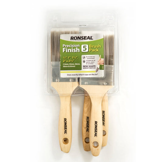 Ronseal Precision Finish Brush Pack 5