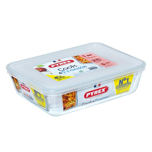 Pyrex Rectangular Dish With Lid 4L