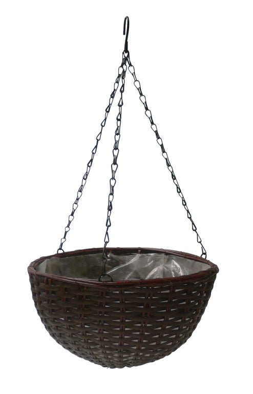 Ambassador Polyrattan Hanging Basket 16"
