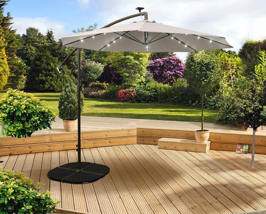 Pagoda Overhanging Parasol with LEDs
