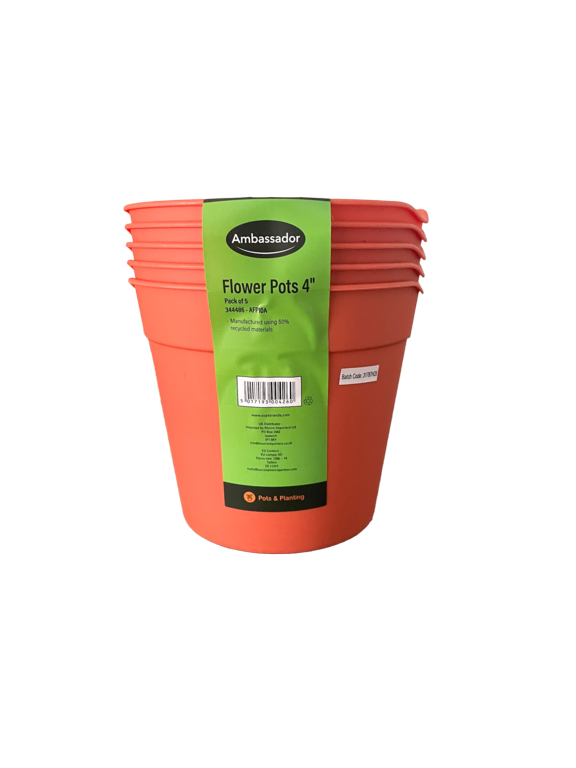 Ambassador Flower Pots 4" - Pack 5