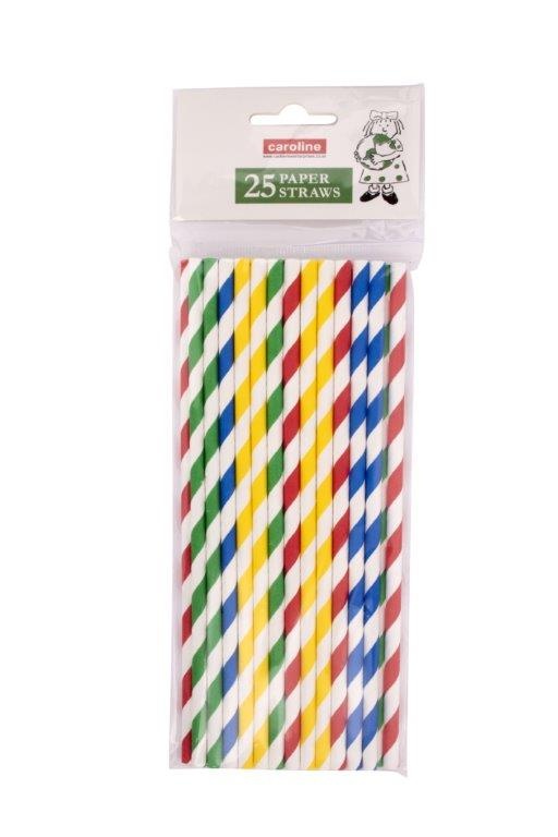 Castleview Multi Colour Striped Paper Straws