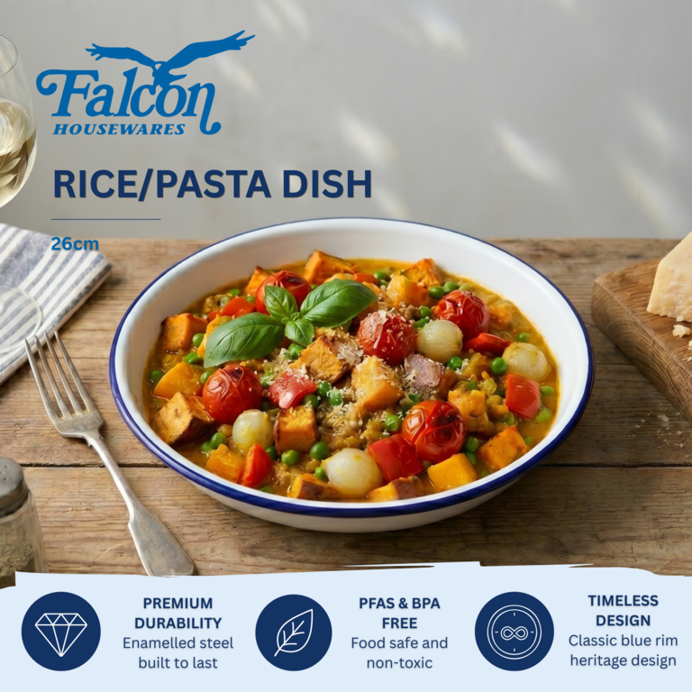 Falcon Pasta/Rice Plate - Traditional White 26cm