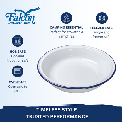 Falcon Round Pie Dish - Traditional White 26cm