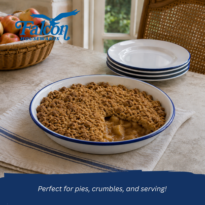 Falcon Round Pie Dish - Traditional White 26cm