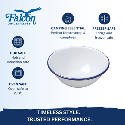 Falcon Mixing Bowl - Traditional White 18cm