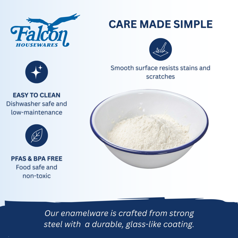 Falcon Mixing Bowl - Traditional White 18cm