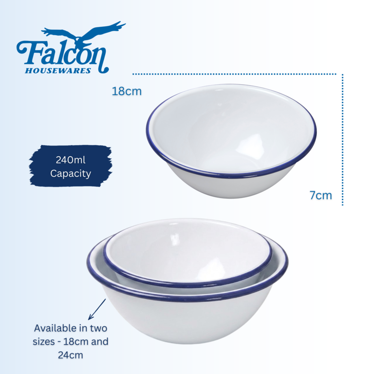Falcon Mixing Bowl - Traditional White 18cm