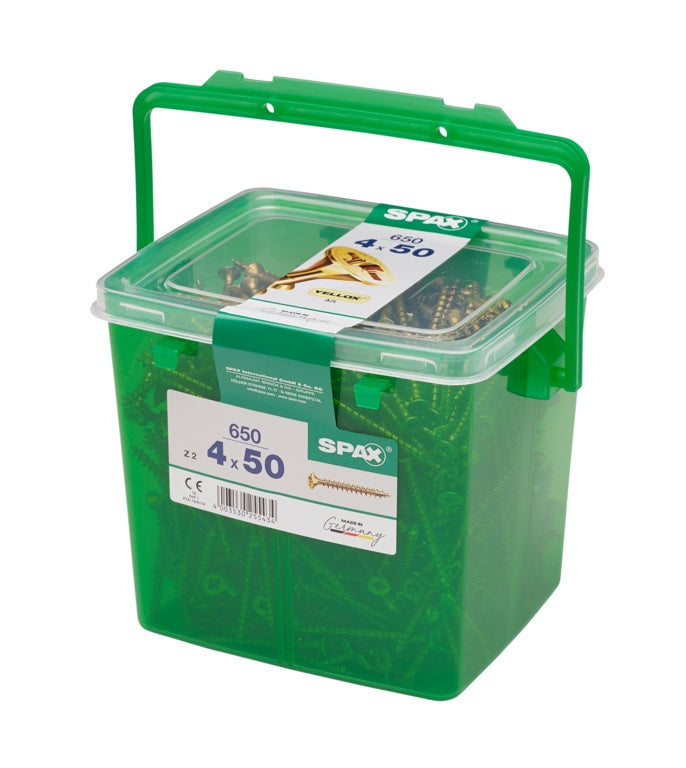 Spax Yellox Woodscrews 4 x 50mm 650 Piece