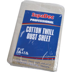 SupaDec Cotton Twill Dust Sheet 12 x 9 (3.6m x 2.7m) approx