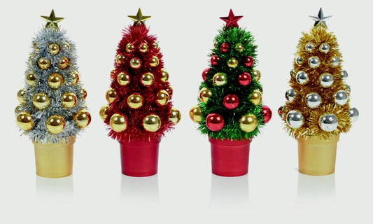 Premier Mini Tinsel Tree 21cm Assorted