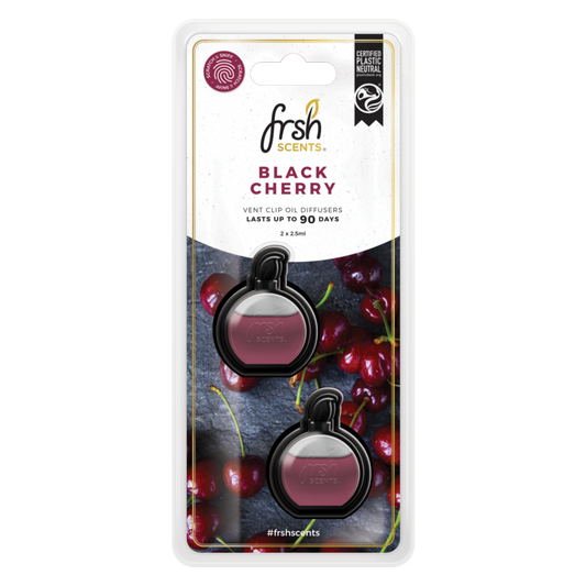 Fresh Scents Mini Diffusers Scented Oil 3ml Twin Pack Black Cherry
