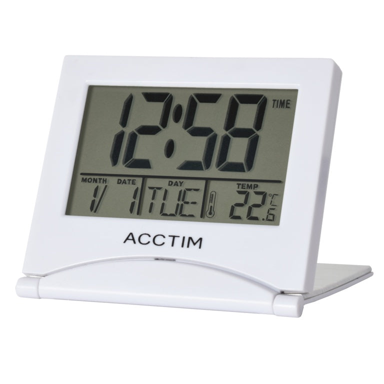 Acctim Mini Flip II Travel LCD Alarm Clock