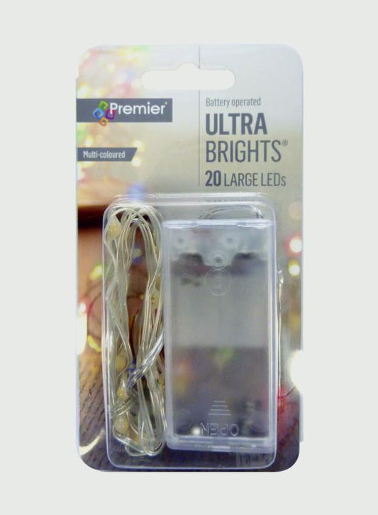 Premier Indoor Ultrabrights Large Lights 20 LED Multi