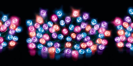 Premier 200 LED Multi Action Supabrights With Timer Rainbow/Green Cable