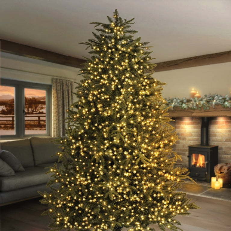 Premier 500 LED Multi Action Treebrights With Timer Warm White/Green Cable
